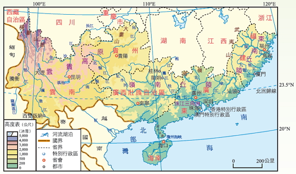 ▲ 華南地區圖