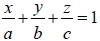 平面E的方程式